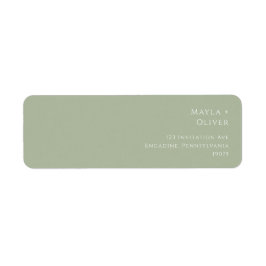 Whimsical Script | Sage Green Return-adreslabel Etiket