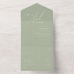 Whimsical Script | Sage Green Seal and Send All In One Uitnodiging<br><div class="desc">Introductie van ons verbluffende whimsical script | sage green seal en stuur alles in één uitnodiging perfect voor de eenvoudige viering van de moderne boho spring. Ons elegante ontwerp omvat een levendig helder, pastelkleurpalet met een chic calligraphy script. Of u nu de voorkeur geeft aan een minimalistische of klassieke stijl,...</div>