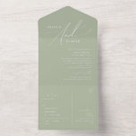 Whimsical Script | Sage Green Seal and Send All In One Uitnodiging<br><div class="desc">Introductie van ons verbluffende whimsical script | sage green seal en stuur alles in één uitnodiging perfect voor de eenvoudige viering van de moderne boho spring. Ons elegante ontwerp omvat een levendig helder, pastelkleurpalet met een chic calligraphy script. Of u nu de voorkeur geeft aan een minimalistische of klassieke stijl,...</div>