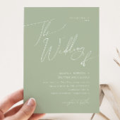 Whimsical Script | Sage Green the Wedding of Kaart