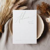 Whimsical Script | Sage Green Wedding Advieskaart