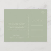 Whimsical Script | Sage Green Wedding Bedankt Briefkaart (Achterkant)