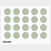 Whimsical Script | Sage Green Wedding Ronde Sticker (Vel)