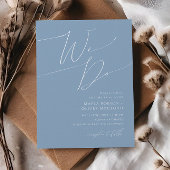 Whimsical Script | Stof Roze Trouwen Wij Huwelijk Kaart