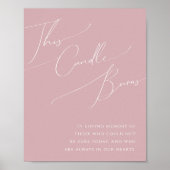 Whimsical Script | Stustachtig Roos Deze kaars bra Poster (Voorkant)