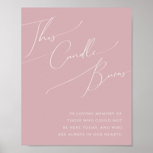 Whimsical Script | Stustachtig Roos Deze kaars bra Poster (Voorkant)