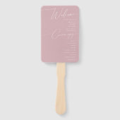 Whimsical Script | Stustprogramma voor Roos-wedden Handwaaier (Voorkant)