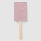 Whimsical Script | Stustprogramma voor Roos-wedden Handwaaier (Achterkant)