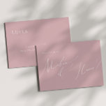 Whimsical Script | Stusty Roos Matron of Honor Kaa Kaart<br><div class="desc">Introductie van ons verbluffende whimsical script | stoffige roos matron of eremkaart perfect voor je eenvoudige moderne boho spring viering. Ons elegante ontwerp omvat een levendig helder, pastelkleurpalet met een chic calligraphy script. Of u nu de voorkeur geeft aan een minimalistische of klassieke stijl, ons unieke bewerkbare product biedt luxe...</div>