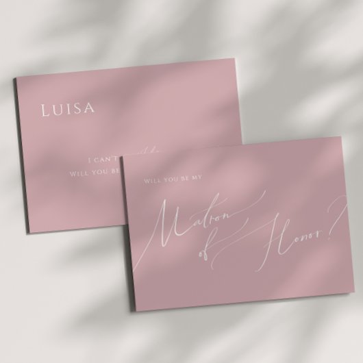 Whimsical Script | Stusty Roos Matron of Honor Kaa Kaart