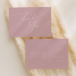 Whimsical Script | Stusty Roos Weddenschap Harteli Briefkaart<br><div class="desc">Introductie van ons verbluffende whimsical script | Duurzame roos bruiloft bedankt je briefkaart, perfect voor je eenvoudige moderne boho lentedag. Ons elegante ontwerp omvat een levendig helder, pastelkleurpalet met een chic calligraphy script. Of u nu de voorkeur geeft aan een minimalistische of klassieke stijl, ons unieke bewerkbare product biedt luxe...</div>