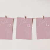 Whimsical Script | Tabelnummer Roos van puin