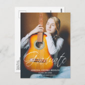 Whimsical Script Typography Afstuderen High School Briefkaart (Voorkant / Achterkant)