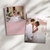 Whimsical Script | Vetfoto van Roos Bedankkaart