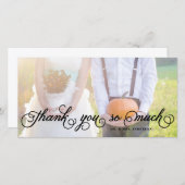 Whimsical Script | Weddenschap Hartelijk dank Bedankkaart (Voorkant / Achterkant)