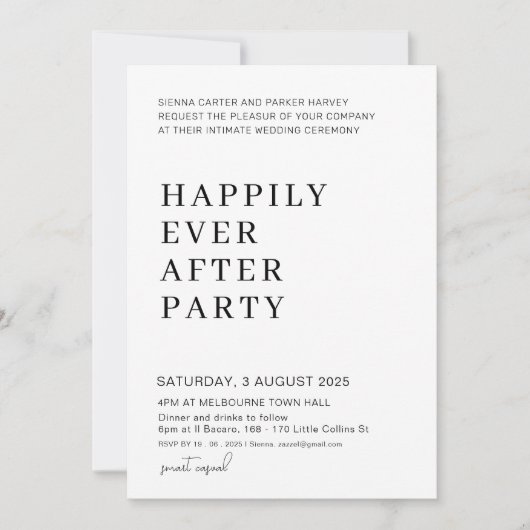 Whimsical Script Wedding - Niets Fancy Alleen Lief Kaart (Voorkant)