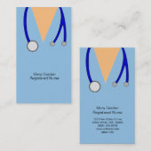 Whimsical Scrubs en Stethoscope Registered Nurse Visitekaartje (Voorkant / Achterkant)