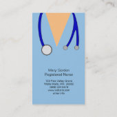 Whimsical Scrubs en Stethoscope Registered Nurse Visitekaartje (Achterkant)