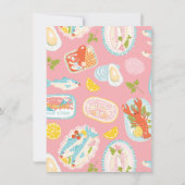 Whimsical Seafood geblikte sardines Feest Kaart (Achterkant)