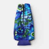Whimsical Seahorse Coastal Nautical Seaside Blue Flesjeskoeler (Achterkant)