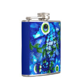 Whimsical Seahorse Coastal Nautical Seaside Blue Heupfles (Rechts)