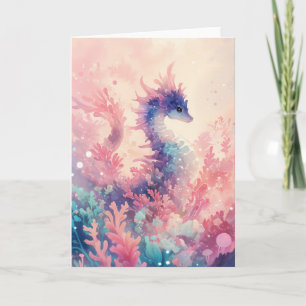Whimsical Seahorse in het koraaldroomlandschap Kaart