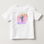 Whimsical Seahorse in Lightbulb op Waterverven Kinder Shirts (Voorkant)