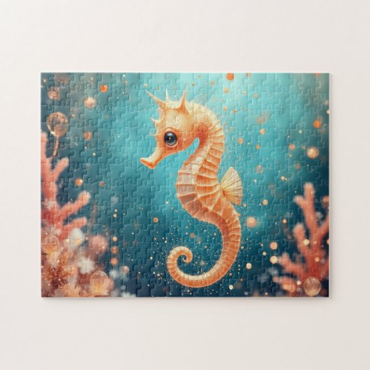 Whimsical Seahorse Legpuzzel (Horizontaal)