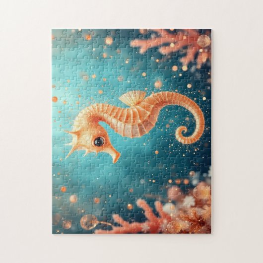 Whimsical Seahorse Legpuzzel (Verticaal)