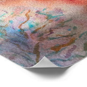 Whimsical Seahorse on Waterverf Background Poster (Hoek)