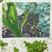 Whimsical Seahorse Theedoek (Gevouwen)