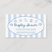 Whimsical Seashell Baby Shower Display Shower Informatiekaartje (Voorkant)