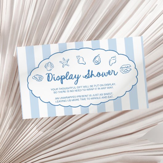 Whimsical Seashell Baby Shower Display Shower Informatiekaartje