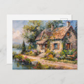 Whimsical Seaside Cottage Core Briefkaart (Voorkant / Achterkant)