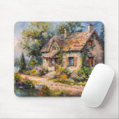 Whimsical Seaside Cottage Core Muismat (Met muis)