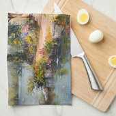 Whimsical Seaside Cottage Core Theedoek (Quarter Fold)