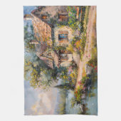 Whimsical Seaside Cottage Core Theedoek (Verticaal)