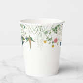 Whimsical Secret Garden Wildbloemen Papieren Bekers (Achterkant)