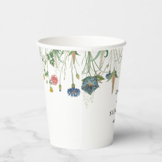 Whimsical Secret Garden Wildbloemen Papieren Bekers (Rechts)