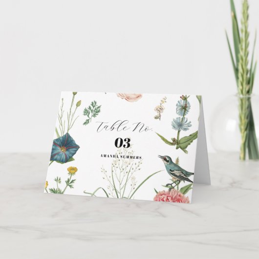 Whimsical Secret Garden Wildflower Lijst Bedankkaart (Voorkant)