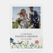 Whimsical Secret Garden Wildflower Lijst Foto Acryl Bord (Voorkant)