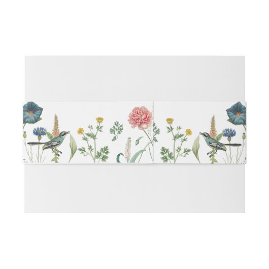 Whimsical Secret Garden Wildflower Lijst Uitnodigingen Wikkel (Achterkant Voorbeeld)