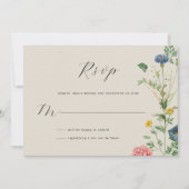 Whimsical Secret Garden Wildflower RSVP-kaart Kaart (Voorkant)