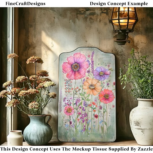 Whimsical Shabby Chic Wildflowers S8R Decoupage Tissuepapier