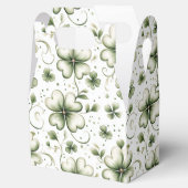 Whimsical Shamrock and Swirl Irish-Themed  Bedankdoosjes (Geopend)