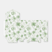 Whimsical Shamrock and Swirl Irish-Themed  Bedankdoosjes (Uitgevouwen)
