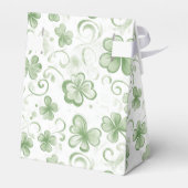 Whimsical Shamrock and Swirl Irish-Themed  Bedankdoosjes (Achterkant)