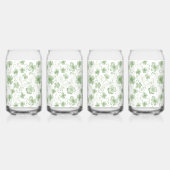 Whimsical Shamrock and Swirl Irish-Themed  Blikvorm Glas (Achterkant)
