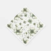 Whimsical Shamrock and Swirl Irish-Themed  Servet (Hoek)