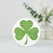 Whimsical Shamrock St. Patrick's Day Party Kaart (Staand voorkant)